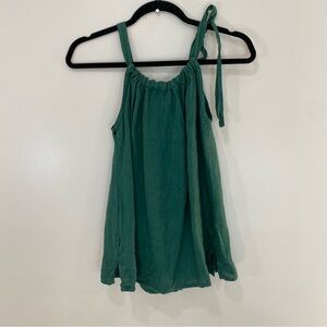 Bellambra Linen Italian Teal Camisole with Tie Straps